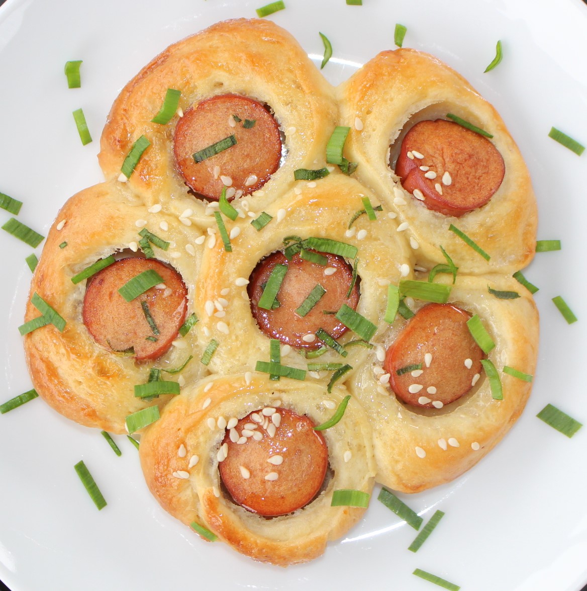 Chinese Hot Dog Flower Buns EatFoodlicious