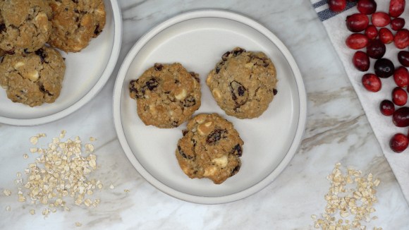 White Chocolate Cranberry Oatmeal Cookies