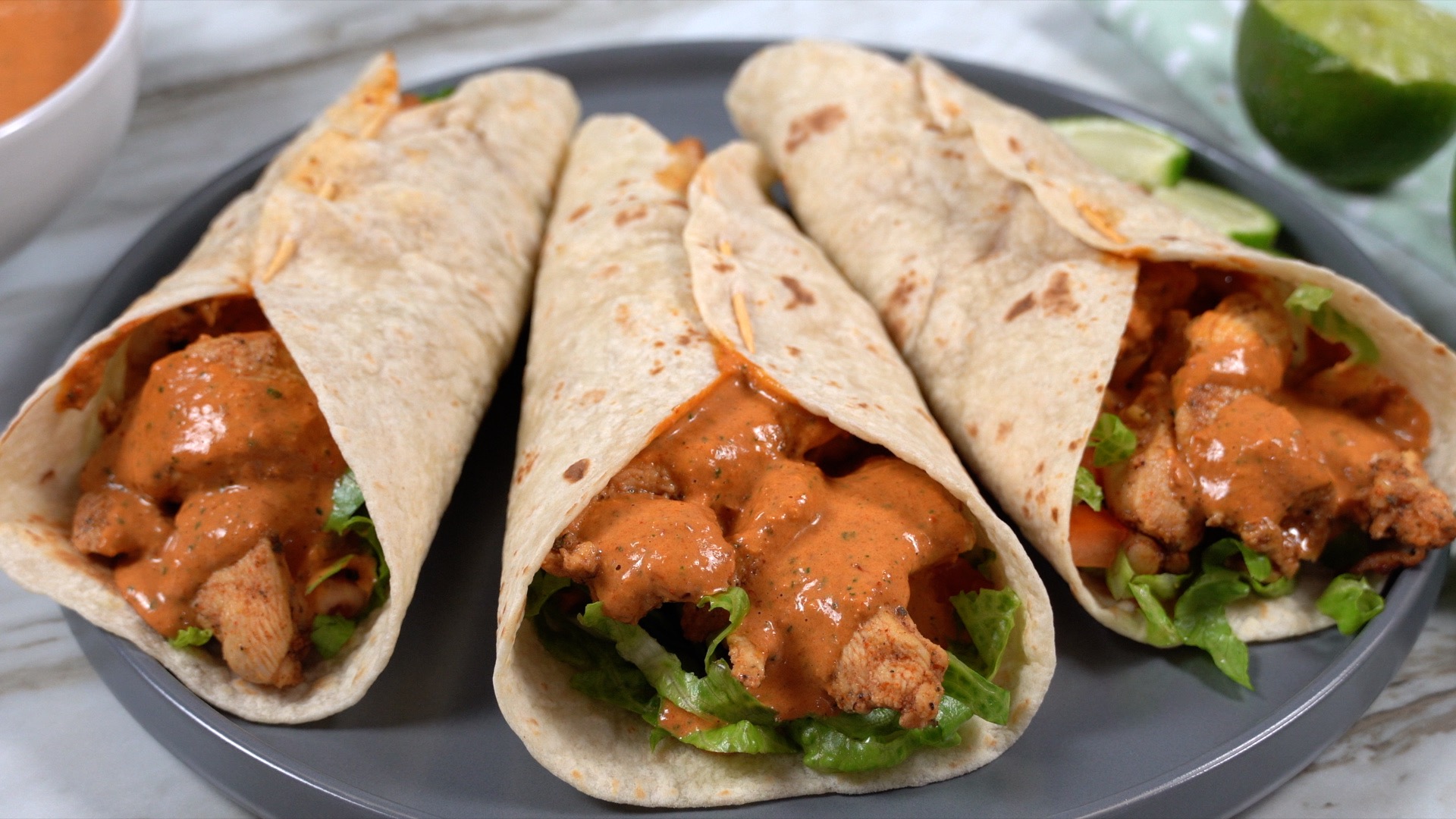 Chipotle Chicken Wrap With Chipotle Sauce